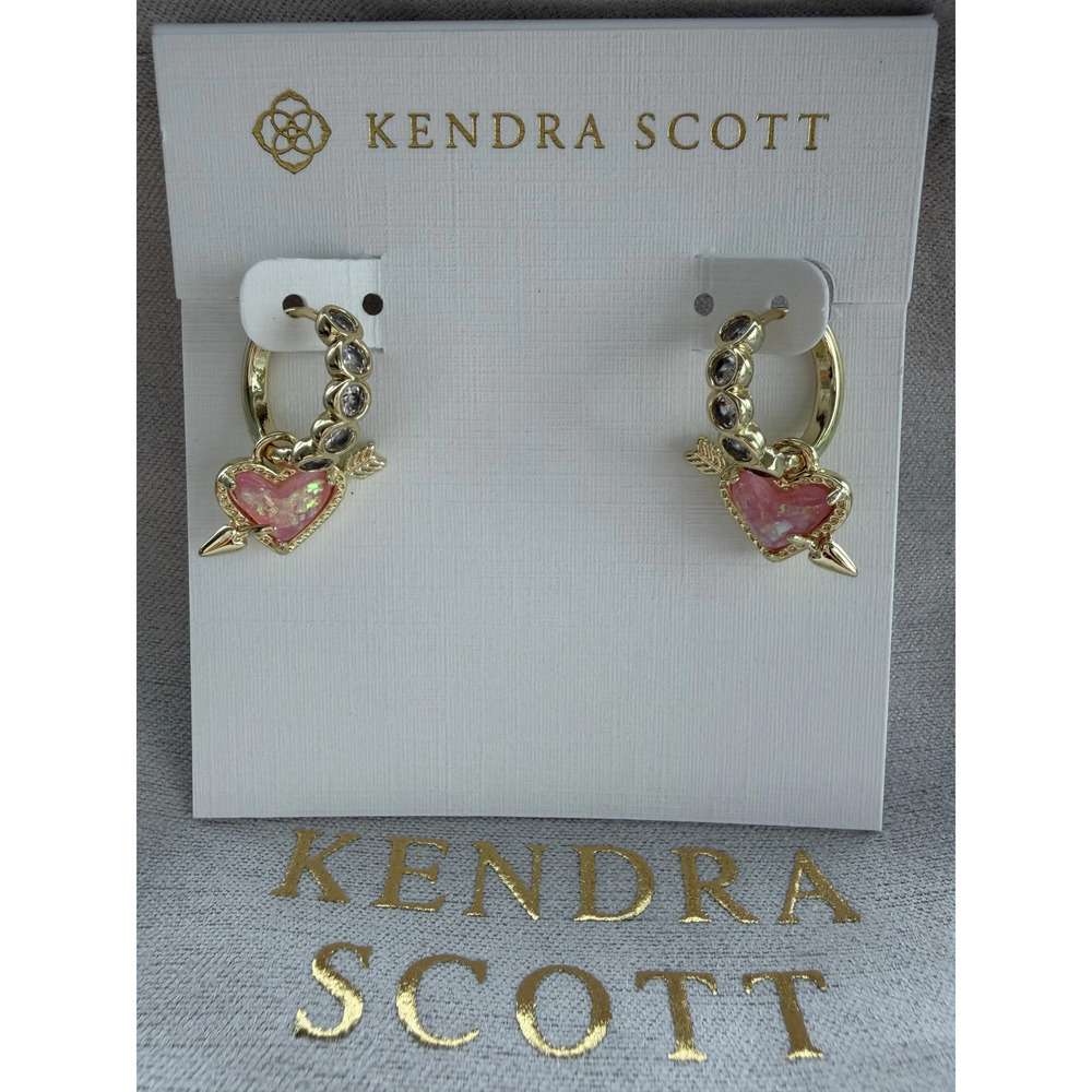 Kendra Scott Pink Heart Earrings